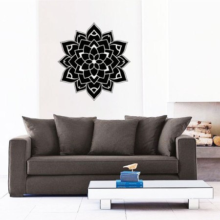 Mandala virág matrica - Falmatrica / Faltetoválás