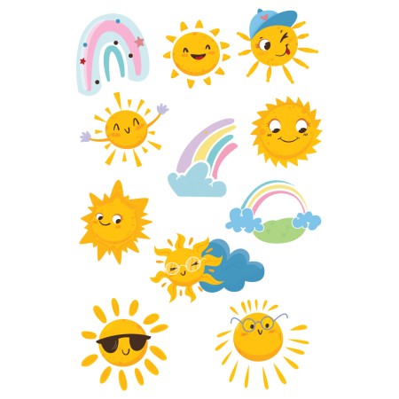 Napocskák - Színes matrica csomag