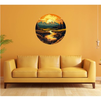 Naplemente - Színes nyomtatott matrica