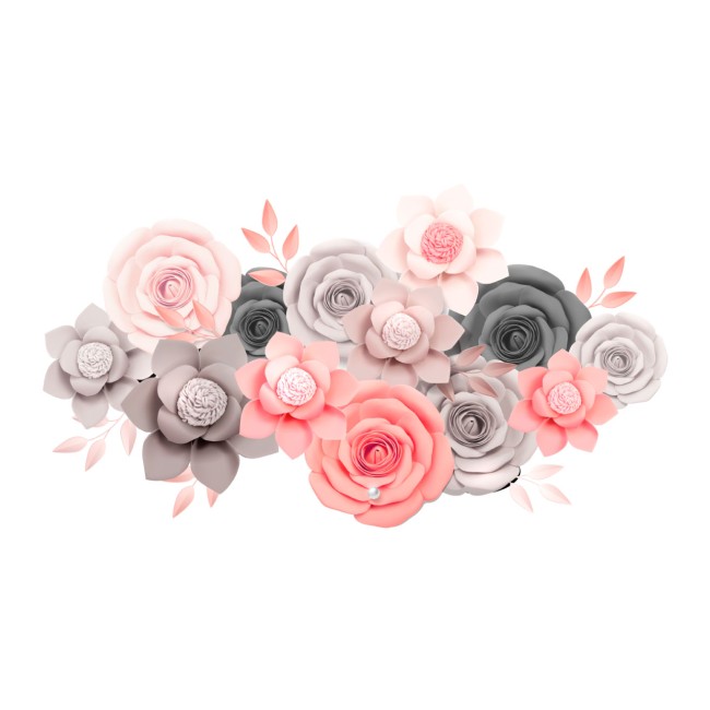 Papír virágok - Nyomtatott matrica