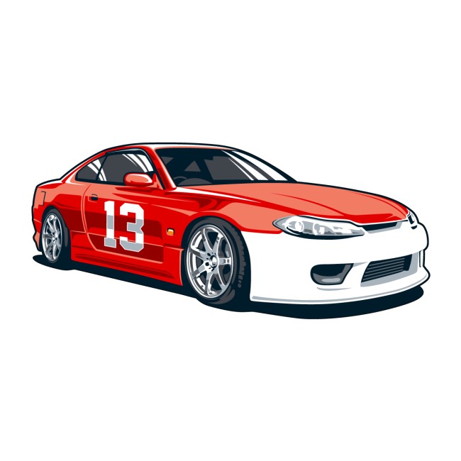 Versenyautó - Színes matrica