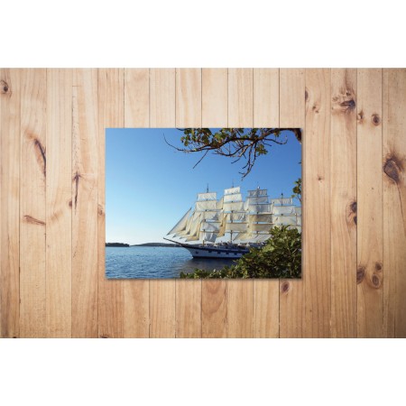 Fregatt a vizen - 45x60 cm - Vászonkép - AKCIÓ