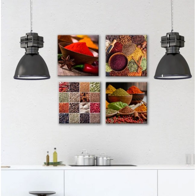 Többrészes vászonkép - Fűszerek