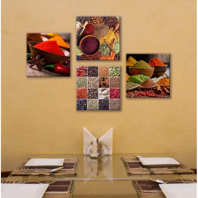 Többrészes vászonkép - Fűszerek