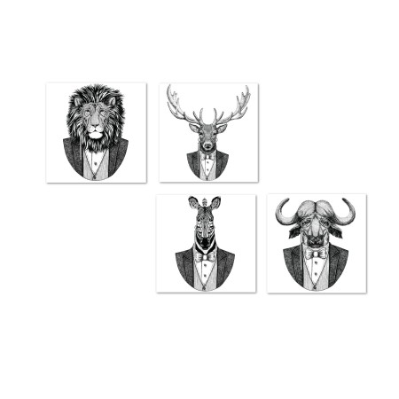 Többrészes vászonkép -  Elegáns állatok