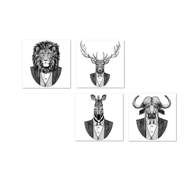 Többrészes vászonkép -  Elegáns állatok