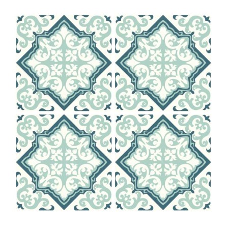 Csempe matrica - Kék - 4 darab