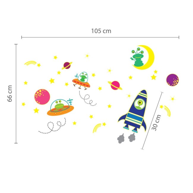 Világító Galaxis - Foszforeszkáló matrica