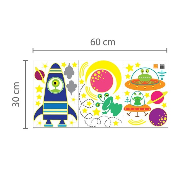 Világító Galaxis - Foszforeszkáló matrica