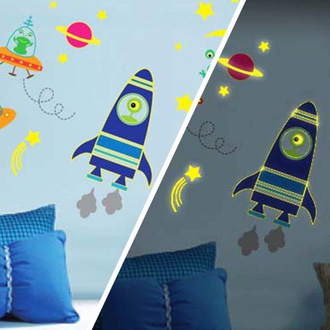 Világító Galaxis - Foszforeszkáló matrica