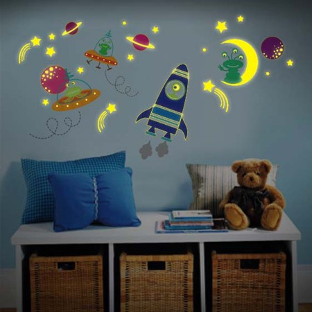 Világító Galaxis - Foszforeszkáló matrica