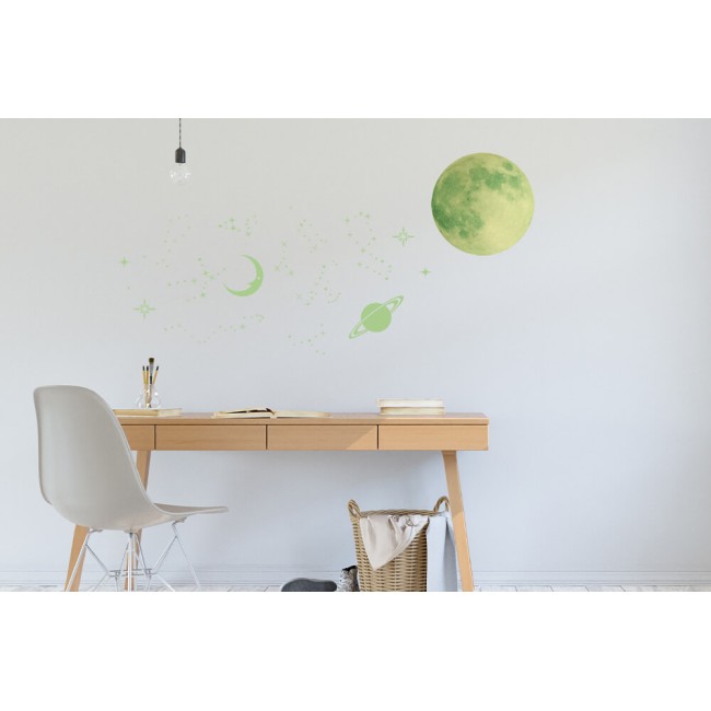 Holdak és csillagok - Foszforeszkáló matrica csomag