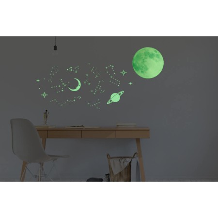 Holdak és csillagok - Foszforeszkáló matrica csomag