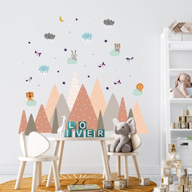 Álmos állatkák és boho hegységek - Matrica csomag