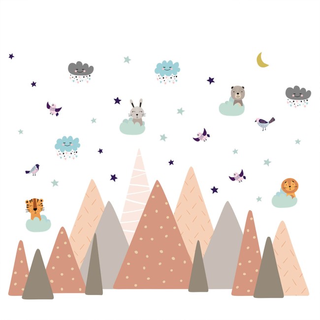 Álmos állatkák és boho hegységek - Matrica csomag