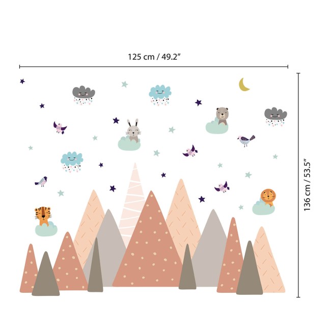 Álmos állatkák és boho hegységek - Matrica csomag