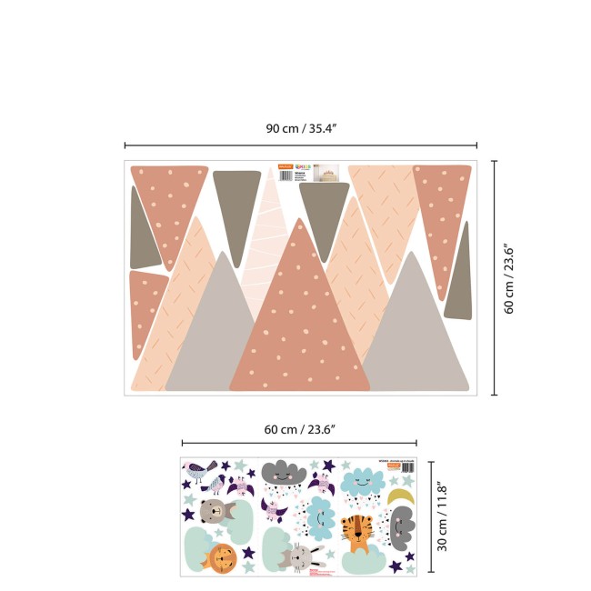 Álmos állatkák és boho hegységek - Matrica csomag