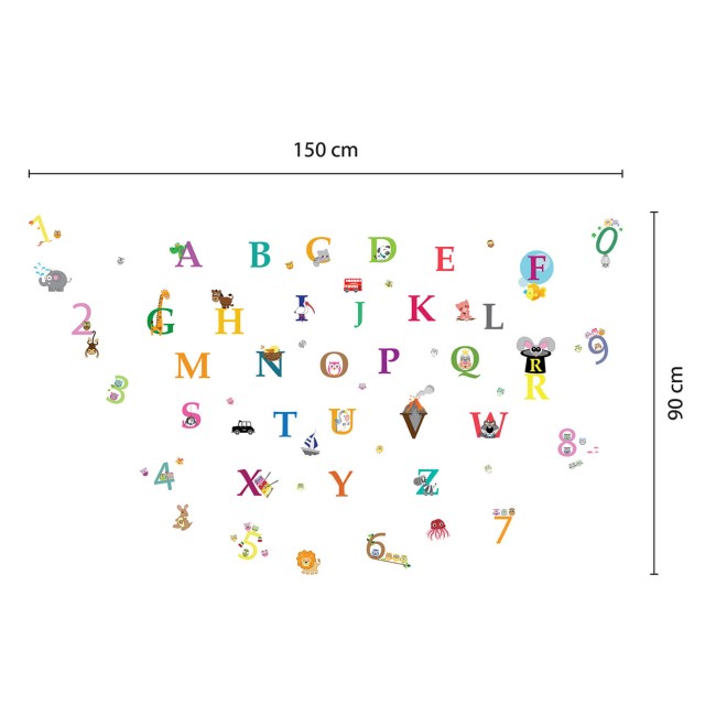 Angol ABC és számok - Matrica csomag
