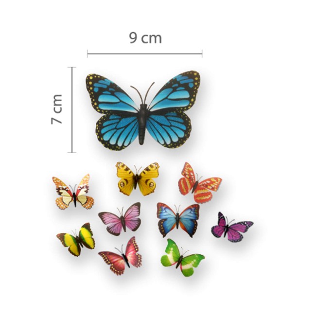 Hatalmas magnólia virágok és 3D pillangók - Matrica csomag