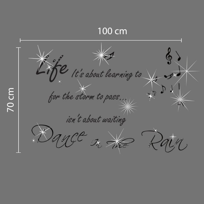 Tánc az esőben Swarovski kristályokkal - Falmatrica