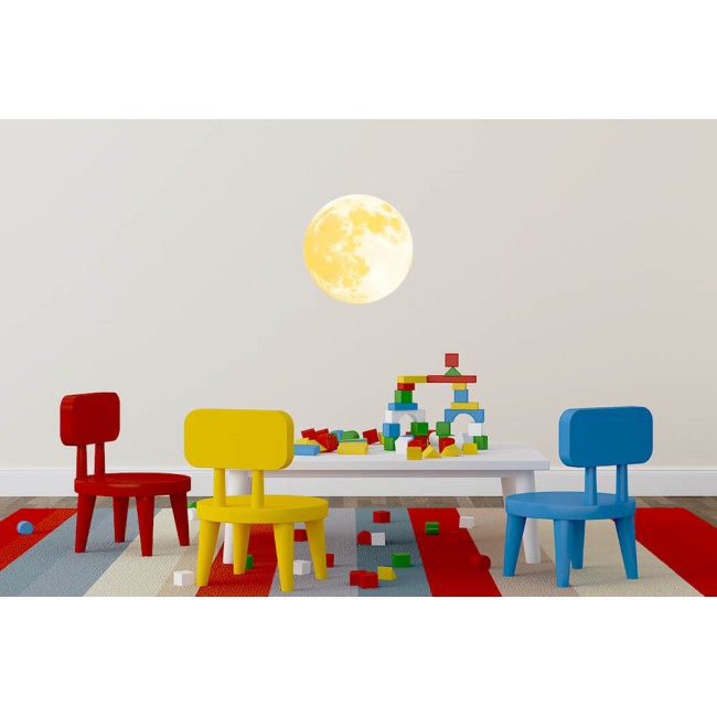 Sárga Hold - Foszforeszkáló matrica