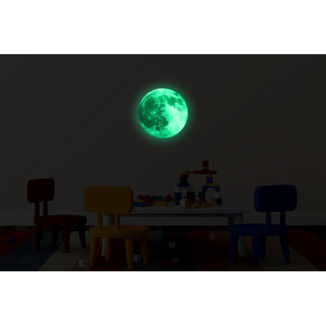 Sárga Hold - Foszforeszkáló matrica