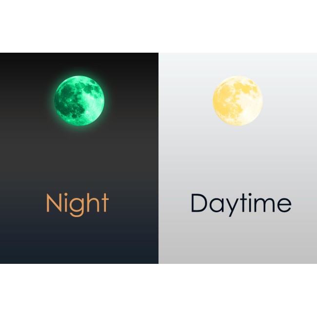 Sárga Hold - Foszforeszkáló matrica