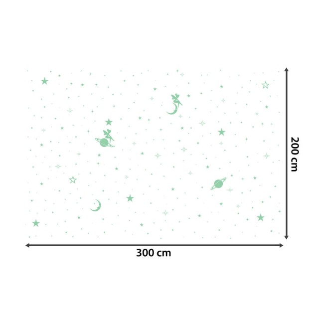 Tündérek az égen - Foszforeszkáló falmatrcia