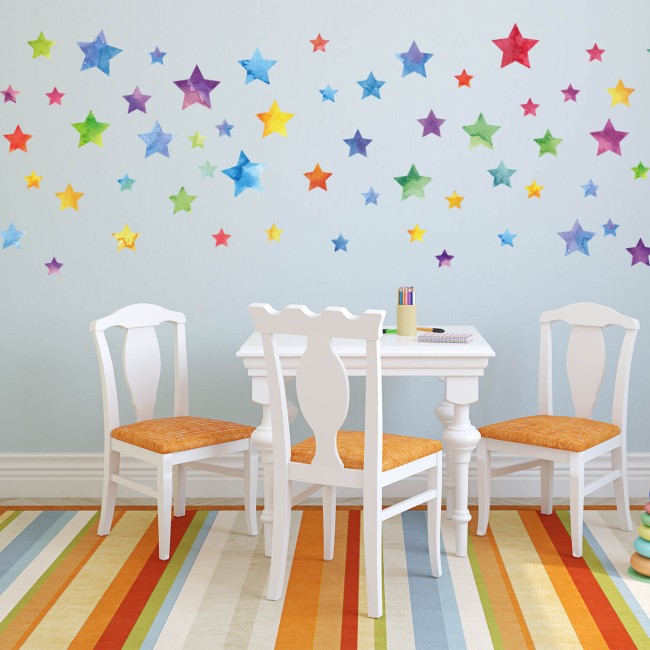 Nyomtatott csillagok - Falmatrica