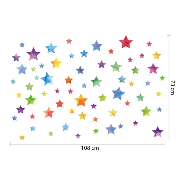 Nyomtatott csillagok - Falmatrica