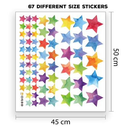 Nyomtatott csillagok - Falmatrica