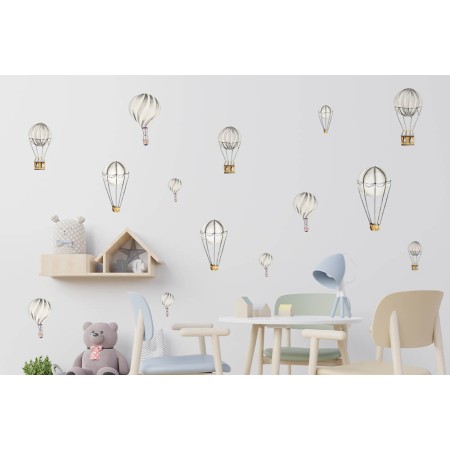 Akvarell hőlégballonok - Falmatrica
