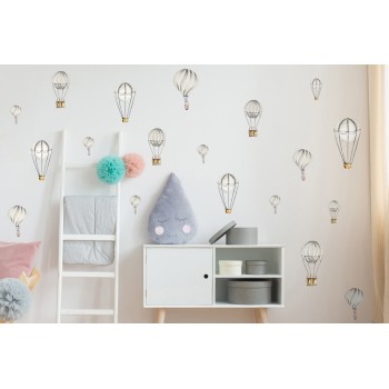 Akvarell hőlégballonok - Falmatrica