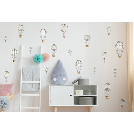 Akvarell hőlégballonok - Falmatrica