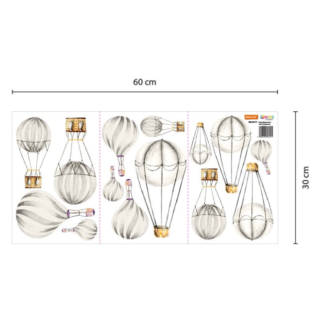 Akvarell hőlégballonok - Falmatrica