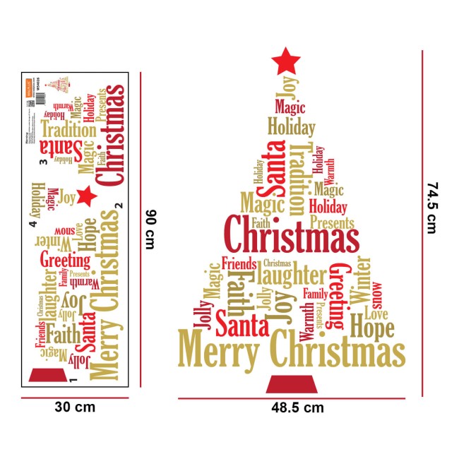 Angol idézet karácsonyfa - Falmatrica