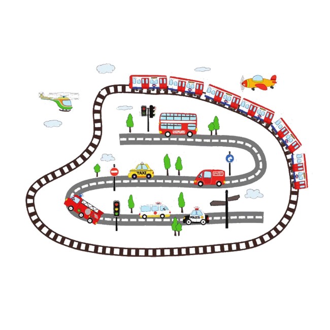 Szórakoztató közlekedés - Falmatrica