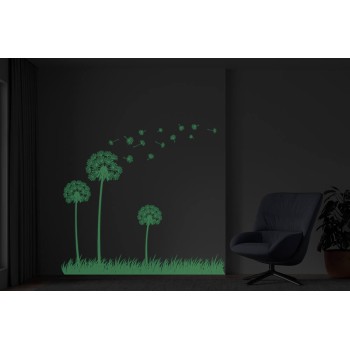 Pitypangok - Foszforeszkáló falmatrica