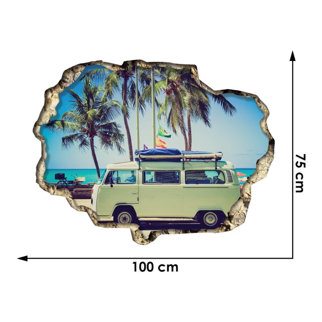 Kilátás a 3D-s falon keresztül - Kisbusz