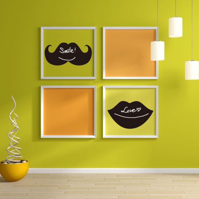 Krétával írható matrica - Ajak és bajusz