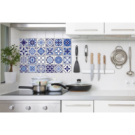 Csempe matrica - Spanish and Moroccan Blue - 24 drb - 10x10 cm