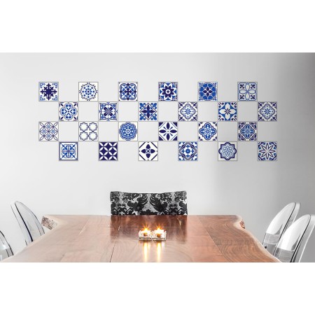 Csempe matrica - Spanish and Moroccan Blue - 24 drb - 10x10 cm