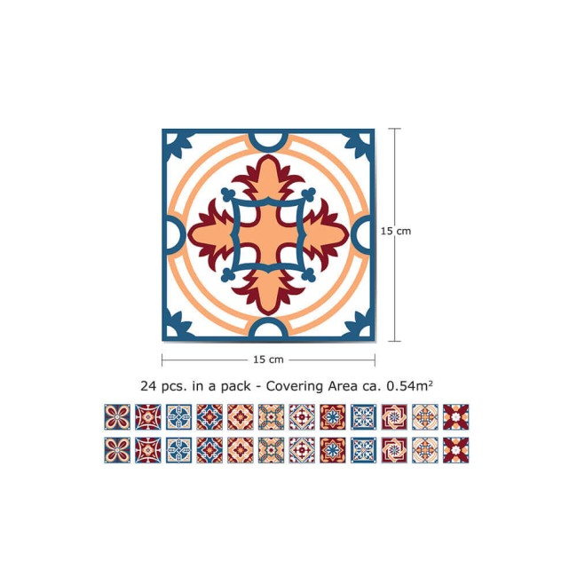 Csempe matrica - Westminster - 24 drb - 15x15 cm