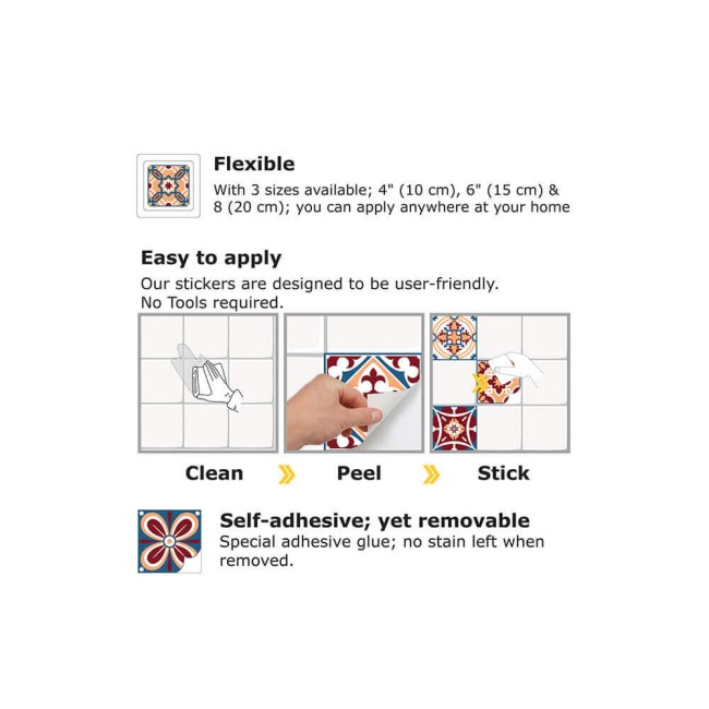 Csempe matrica - Westminster - 24 drb - 15x15 cm