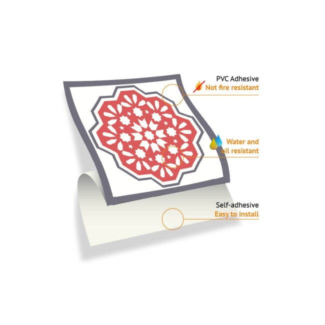 Csempe matrica - Malia Colourful - 24 drb - 15x15 cm