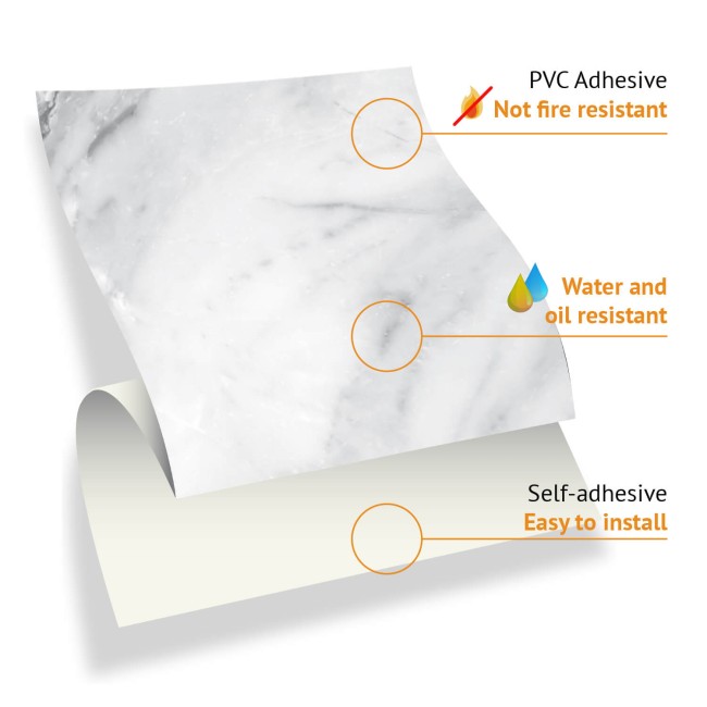 Csempe matrica -  Marble Tiles Mix - 24 drb - 15x15 cm 