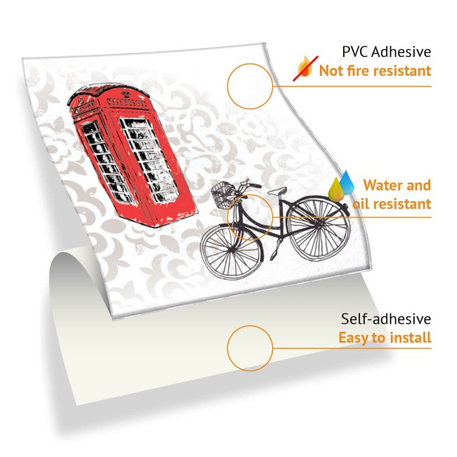 Csempe matrica -  Londoner Tiles Mix - 24 drb - 15x15 cm 
