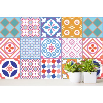 Csempe matrica - Classic Moroccan Colourful Mixed SET 2 - 24 drb - 15x15 cm