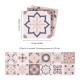 Csempe matrica - Menara Pink and Grey Cement Moroccan - 24 drb - 15x15 cm 