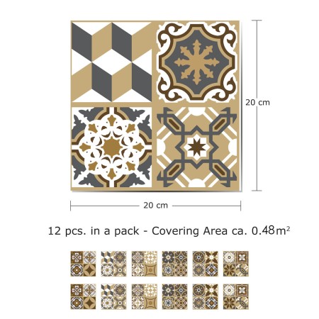 Csempe matrica - Dark Bronze - 12 drb - 20x20 cm